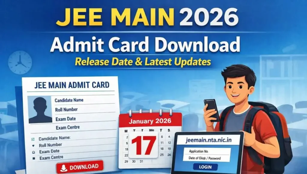JEE Main Admit Card 2026 Download: Release Date, Hall Ticket Link & Latest Update