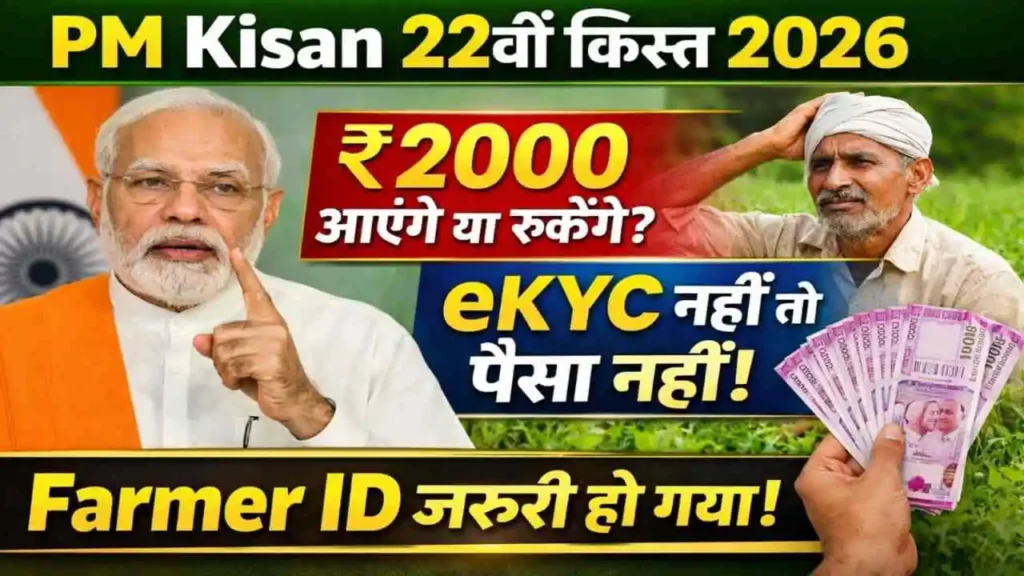 खुशखबरी! PM Kisan 22वीं किस्त 2026 पर बड़ा ऐलान, ₹2000 पाने से पहले ये काम जरूरी