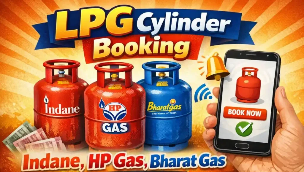 Indane Gas Booking Online 2026 | LPG Cylinder Booking Indane, HP Gas, Bharat Gas