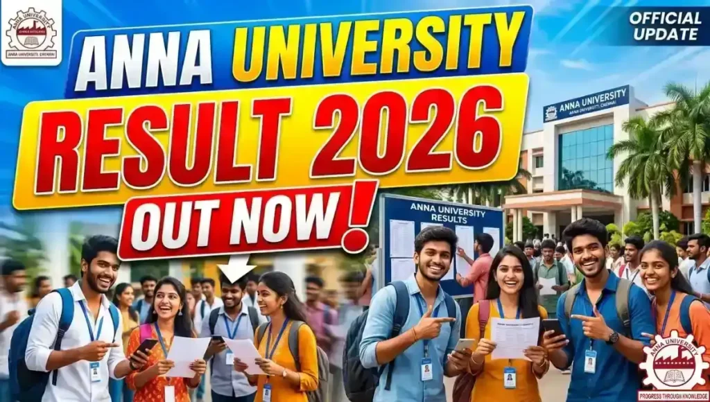 Anna University Result 2026 Out: Distance & Special Exam Results Released, Check Now