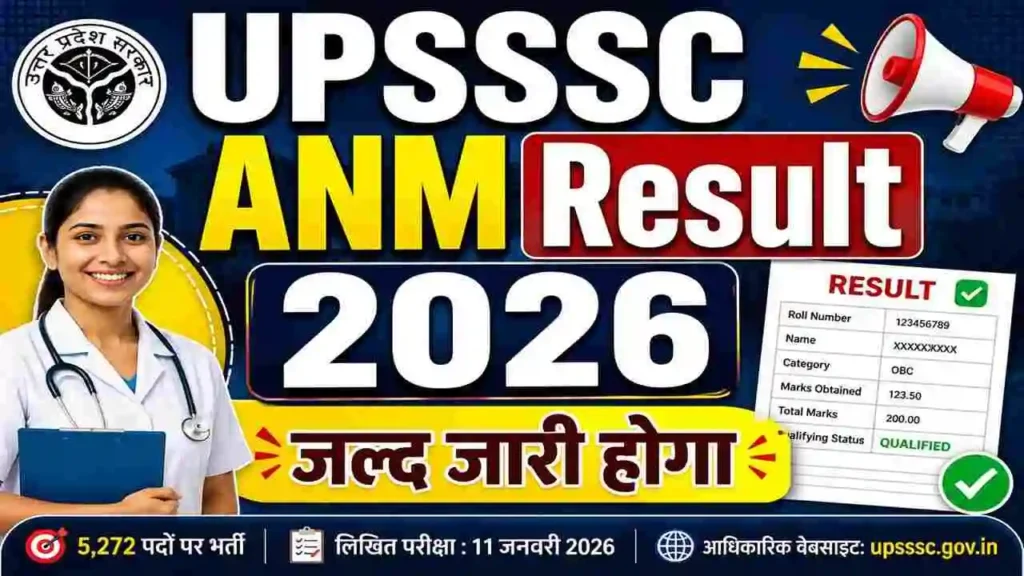 UPSSSC ANM Result 2026: Check Female Health Worker Result, Scorecard & Merit List